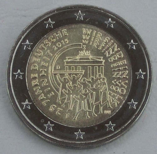 2 Euro 25 Jahre Deutsche Einheit 2015 2 Euro Gedenkmünze Deutschland F 2015 25 Jahre Deutsche Einheit unz | eBay