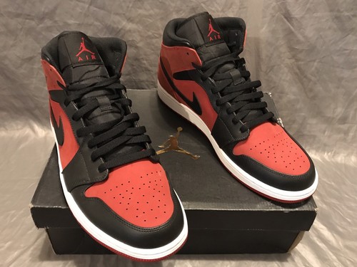 Nike Mens Air Jordan 1 Mid Gym Red 