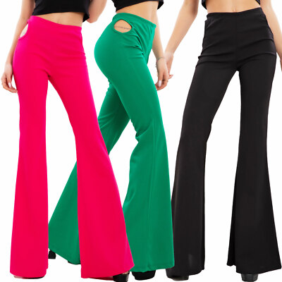 Damen Hose Glocke Bullauge Pfote Elefant Stretch TOOCOOL VI-3662