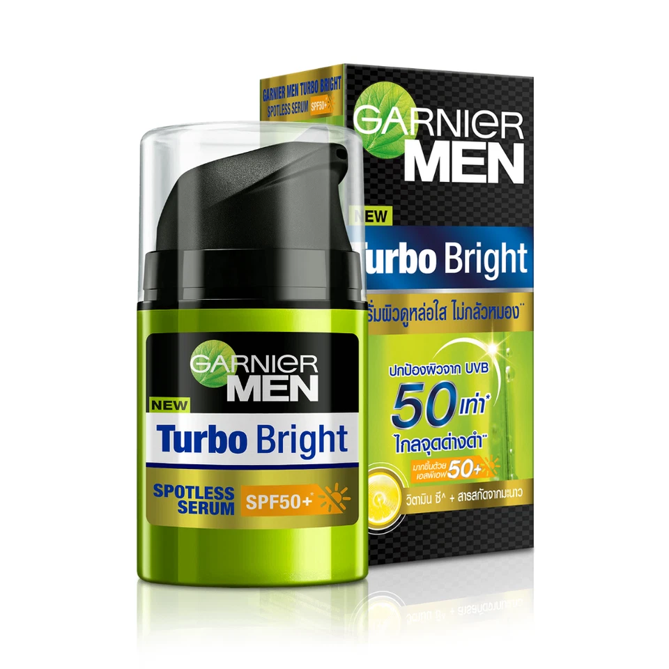 Осветляющая сыворотка GARNIER MEN Turbobright SPF50+ увлажняющая кожа светящаяся здоровая 40 мл - Изображение 2 из 4