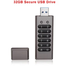 32GB Secure USB Drive Encrypted USB Flash Drive Hardware Password Memory I9K5