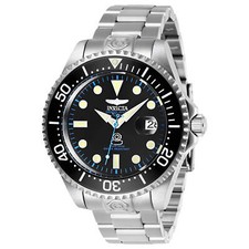 Invicta Men's Automatic Watch Pro Diver Black Dial Silver Tone Bracelet 27610