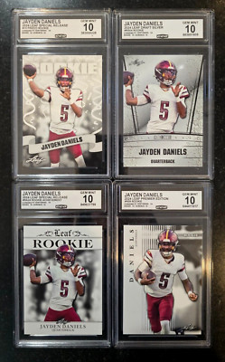 JAYDEN DANIELS (4) count 2024 ROOKIES CCG Gem Mint 10's Washington Commander RCs