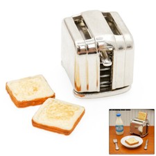 Dolls House Miniature 1:12TH Scale Metal Toaster Bread Kitchen Food Breakfast