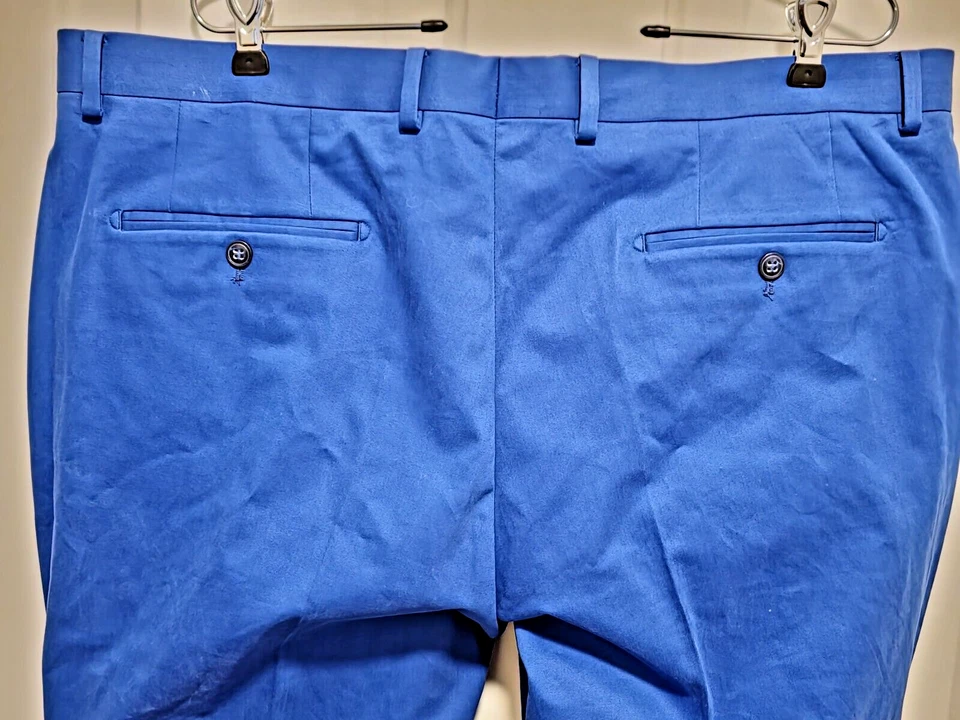 Enzo Tavare Men's Size 40 R Blue Raw Edge Dress Pants - Image 3 of 4
