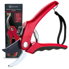 Nevlers Garden Scissors Red BYPASS Pruning Shears Stainless Steel 8 mm Cutting