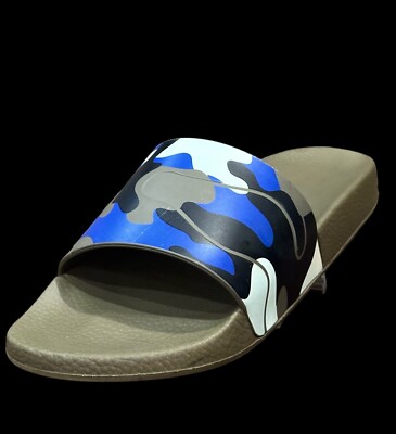 VALENTINO GARAVANI Camo Rubber Pool Slide Slip On Sandal