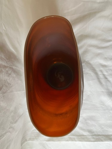 Vase Murano ancien milieu de siècle verre d'art scavo années 50 avec pontil - Photo 6 sur 9