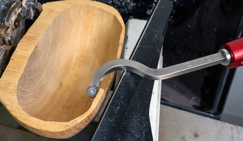 Herramientas simples de torneado de madera Herramienta de torno de madera hueco de cuello de cisne de carburo de tamaño mediano - Imagen 2 de 14