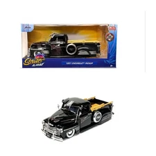 34291 BY JADA 1951 Chevrolet Pickup Lowrider Black Street Low 1/24 Diecast 
