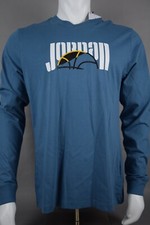 NWT Mens Nike Jordan Sport DNA Long Sleeve Shirt DC9771 415 White S-XXL Top Blue