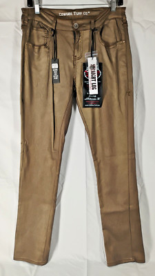 NWT Cowgirl Tuff Women's Sz 30 x 31 Short Copper Shimmer Straight Stretchy Pants