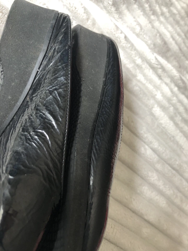 Сандалии-шлепанцы Salvatore Ferragamo черные Patent Narni размер 6 B Италия - Изображение 4 из 4