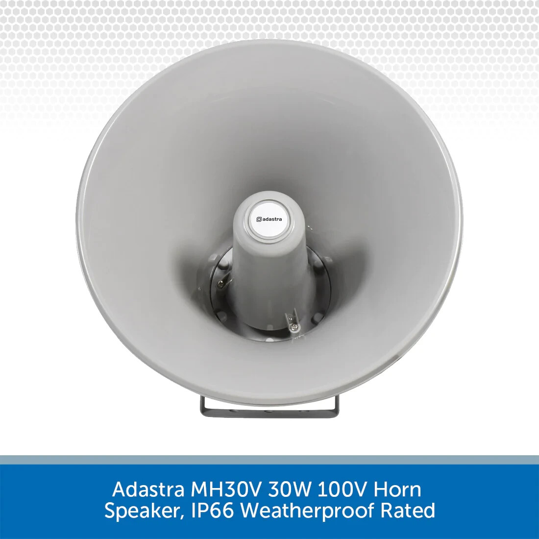 Adastra MH30V 30W 100V Round Horn Speaker IP66 Weatherproof White PA Tannoy