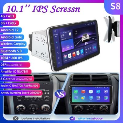10.1'' Android 12 8-Core 8+128GB Car Stereo GPS Radio Nav 4G WiFi DSP IPS QLED HD