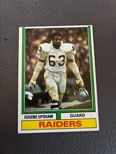1974 Topps Football Eugene Upshaw #65 HOF Oakland Raiders (C)