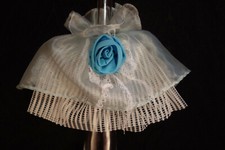 Candle skirt drip protection communion baptism new white/turquoise D3-5cm