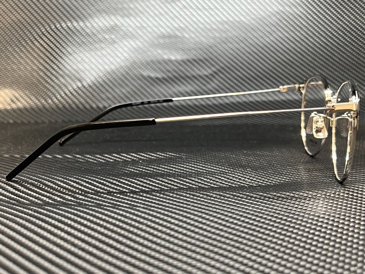 SAINT LAURENT SL 236/F 002 Black Round Men's 52 mm Eyeglasses