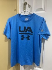 Under Armour NFL Combine Authentic Youth XL Heat Gear Blue Loose Fit EUC