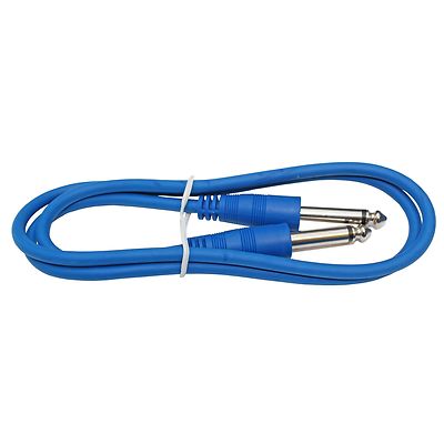 2 ft foot feet straight 1/4 guitar pedal to effect rack PA patch cable cord BLUE