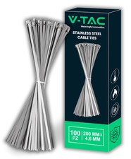 Athe Cable Inox 200 mm - Colliers de Serrage pour Câbles – 100 Pièces - Taill...