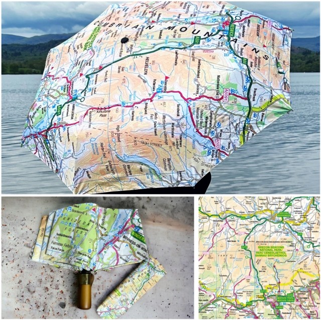 The OS Map Premium Umbrella - Brecon Beacons National Park (General merchandise)