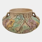 Roseville Morning Glory White 1935 Vintage Art Pottery Ceramic Bowl Vase 268-4