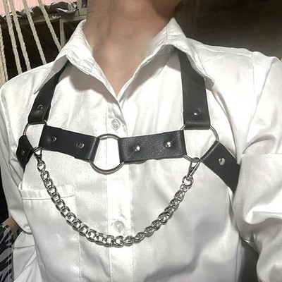 Herren Fun Sex Brust Leder Harness Gürtel Hipster Männergurt Brustgurt