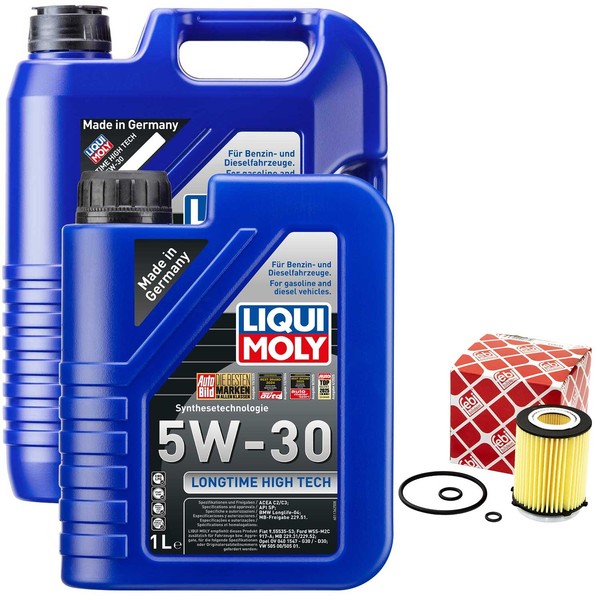 MotoröL Set High Tech 5W-30 Liqui Moly 6 Liter + ÖLfilter FüR Mercedes B-Klasse-image