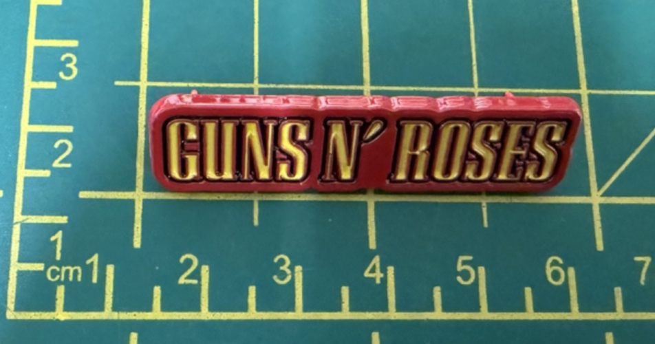 Guns N' Roses Red AndYellow Logo Very High Quality Metal Badge Official Item