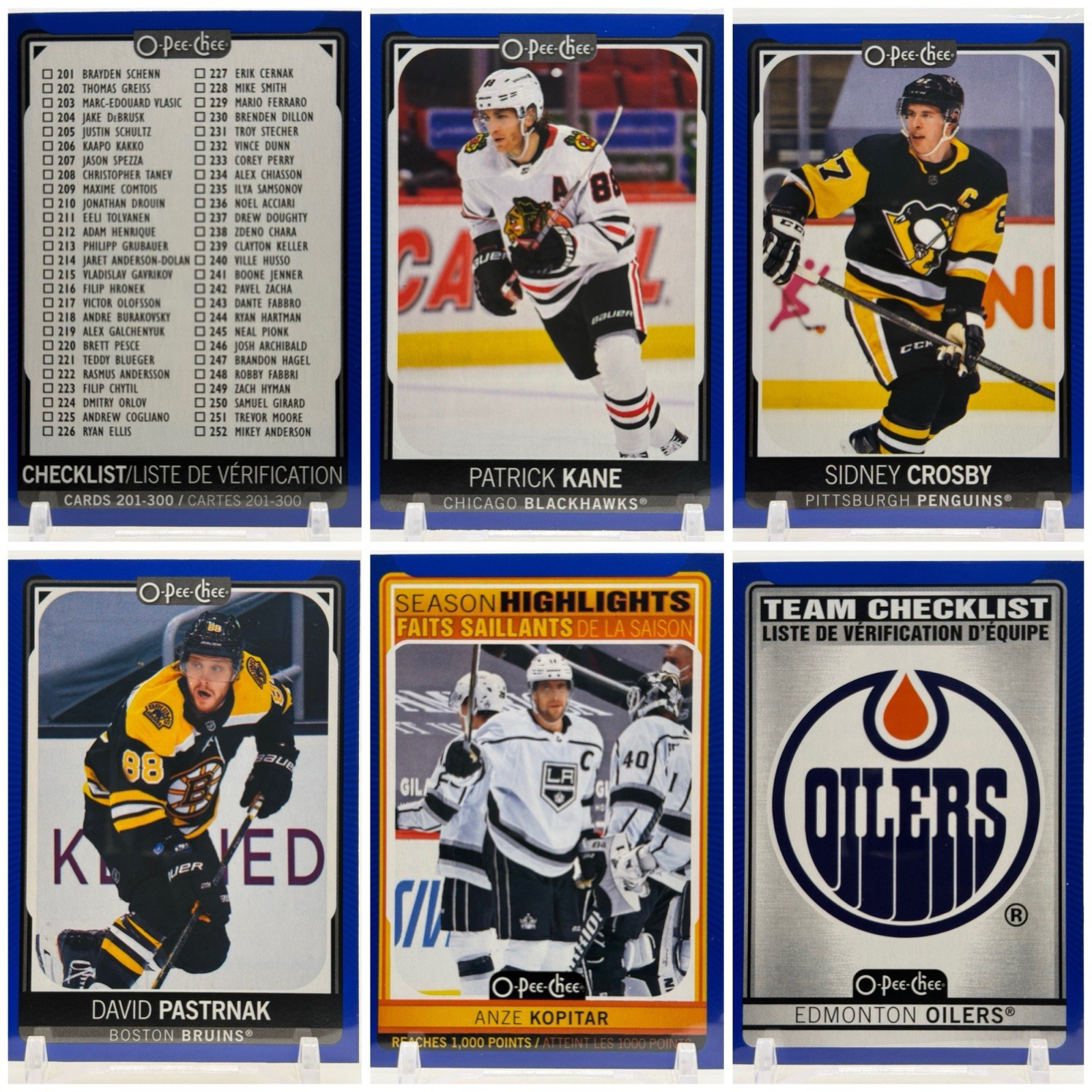 2021-22 OPC O-Pee-Chee Blue Border (#251-600) Complete Your Set, You Pick/Choose