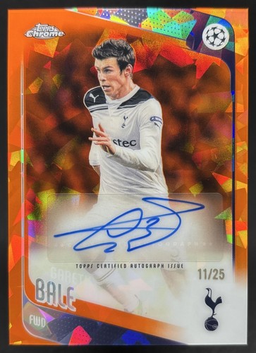 Gareth Bale 2025-26 Topps Chrome UEFA Club Sapphire Chrome Legends Auto /25