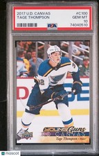 2017 Upper Deck Series 1 UD Canvas Tage Thompson Young Guns RC PSA 10