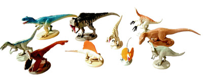 Vtg 10 Jurassic Park Dinosaurs Vending Machine Figure Set NOS New 2000s