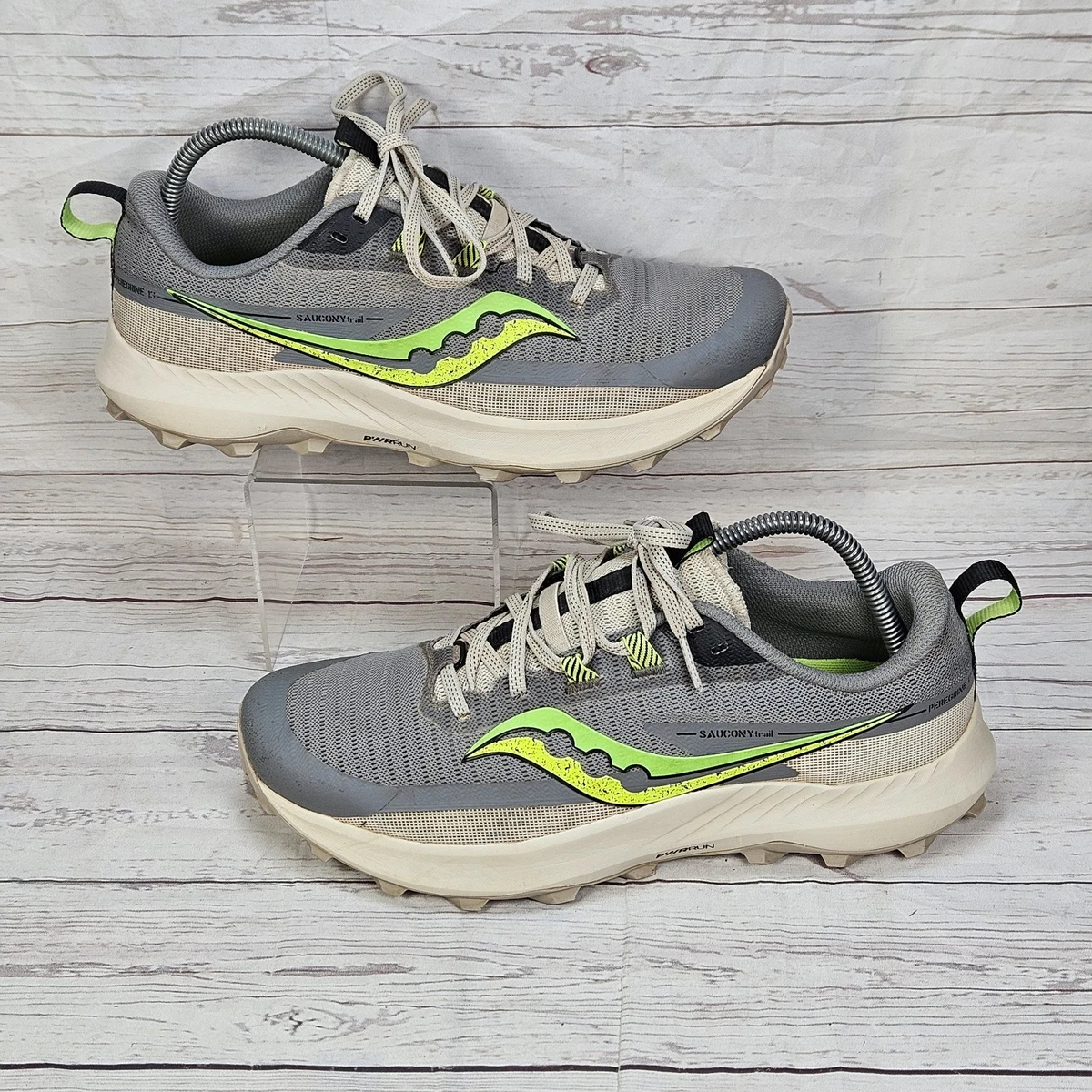 Saucony Peregrine 13 Trail Running Shoes Gray Green Men’s Size 12US Hiking Saucony Peregrine 13 GTX Review: This Bird Can Swim  main image 2