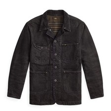 RRL By Ralph Lauren Corduroy-Collar Denim Jacket Black