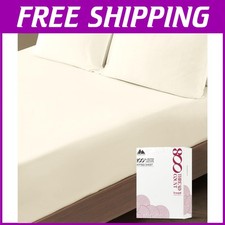 800 TC Egyptian Cotton Queen Fitted Sheet - Ivory