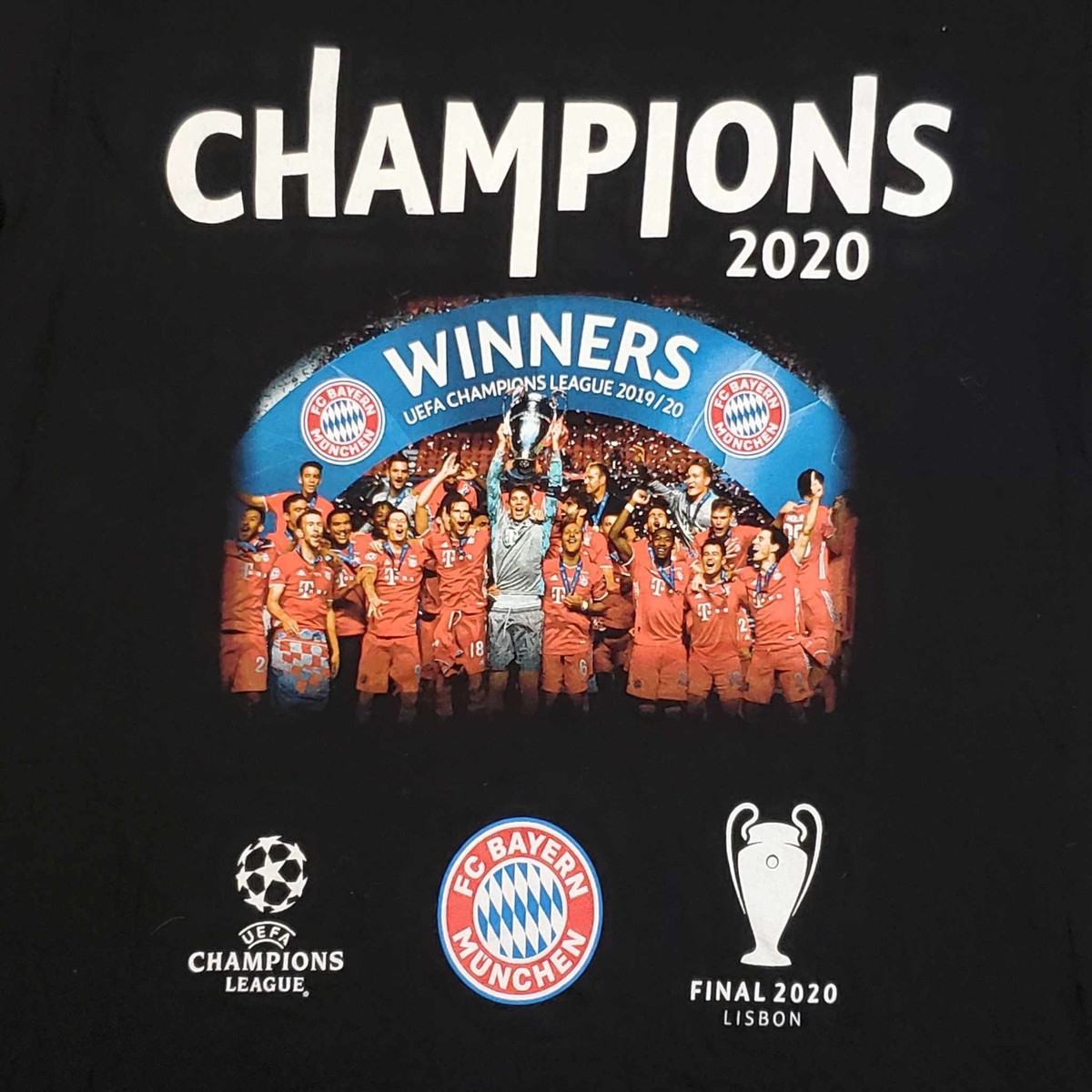 UEFA Champions League 2020 Champion T Shirt Character Tee Soccer
