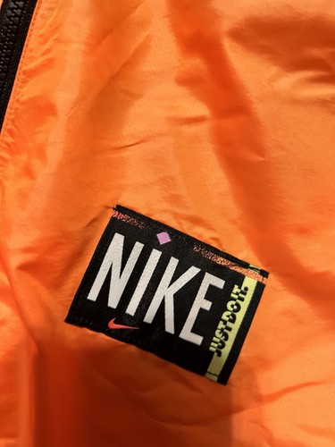 Nike Women's Sportswear Pullover Atomic Orange/ Black Jacket DA2328-858 Large - Picture 6 of 9