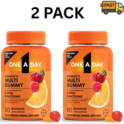 One A Day Women Multivitamin Gummies B Vitamins Biotin 80ct Pack of 2