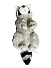 Raccoon Plush Doll Gray Black White Soft Stuffed Animal Toy Cute Plushie Gift
