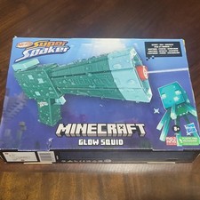 Retired Nerf Super Soaker Minecraft Glow Squid Water Blaster Gun - BRAND NEW