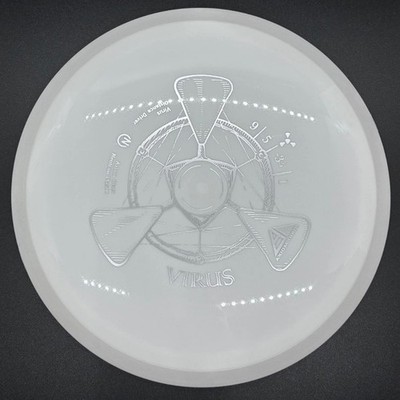 MVP Axiom Neutron Virus  WHITE-on-WHITE  Natural Gem - RARE - Disc Golf Driver