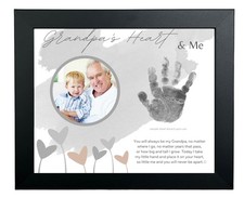 Baby Child Keepsake Handprint Frame for Grandpa with Poetry - Loving Gift for