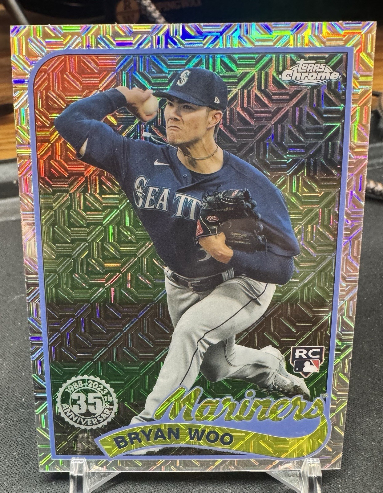 Bryan Woo RC 2024 Topps Chrome Silver Pack Rookie 1989 Mojo Refractor #T89C-95