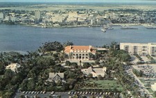 Palm Beach Florida  Aerial View Henry Flagler Musweum Postcard