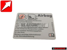 Original Vw Sticker When Using Childs Seat - 1h0010079n