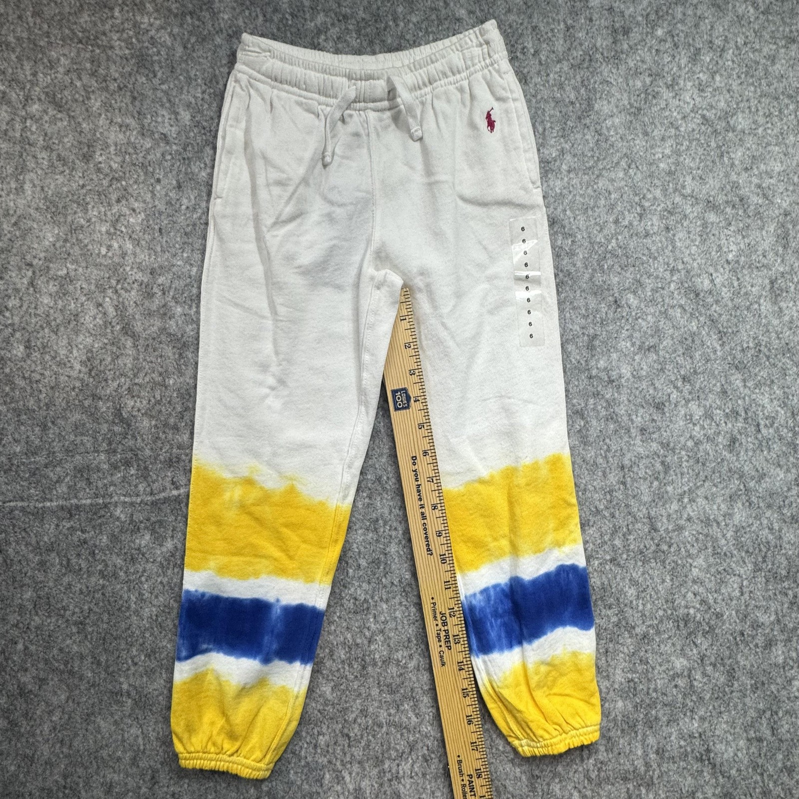 Polo Ralph Lauren Pants Kids 6 Multicolor Tie Dye Joggers Elastic Cuff Ankle thumbnail 5