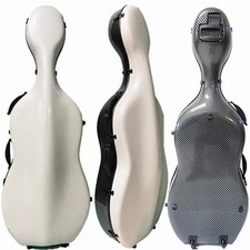  Black/white mix-and-match carbon fiber composite cello case 4/4