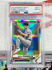 Bubba Chandler 2021 Bowman Chrome Refractor Silver BDC41 RC PSA 10 Low POP